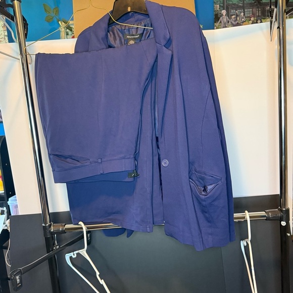 Ashley Stewart size 26 Blue Blazer and matching Blue Pant Outfit - Picture 8 of 9